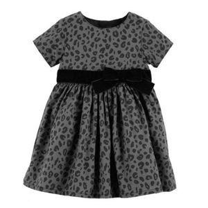 NWT Carter's Baby Girl Cheetah Print Holiday Dress